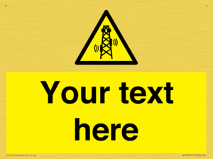 Custom warning RF radiation transmitter